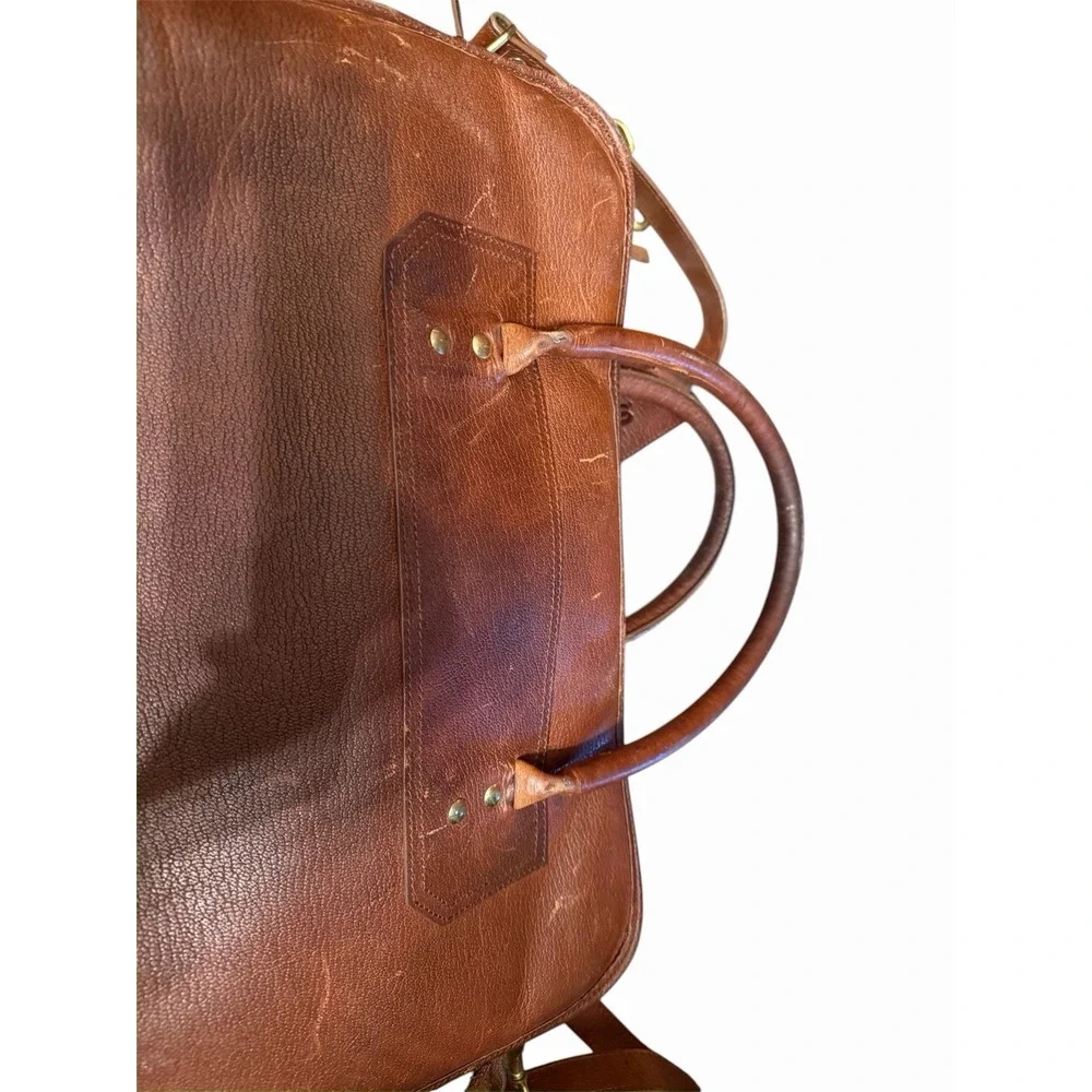 VINTAGE ORVIS Leather‎ Briefcase Messenger Laptop Bag - With SHOULDER STRAP
